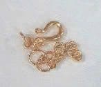 Móc Khóa Vàng 24K Họa Tiết Uốn Lượn ANCARAT