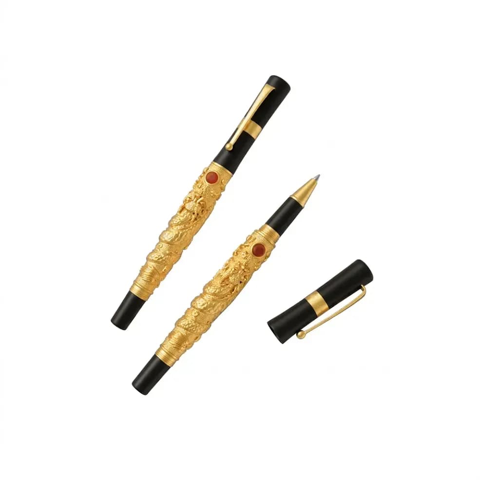 Bút rồng mạ vàng 24K kim long