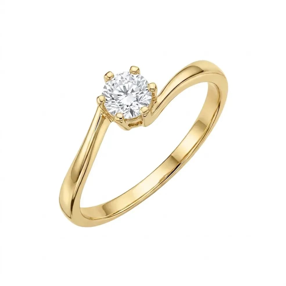 Nhẫn Vàng 585 Đính Đá Solitaire Élan ANCARAT