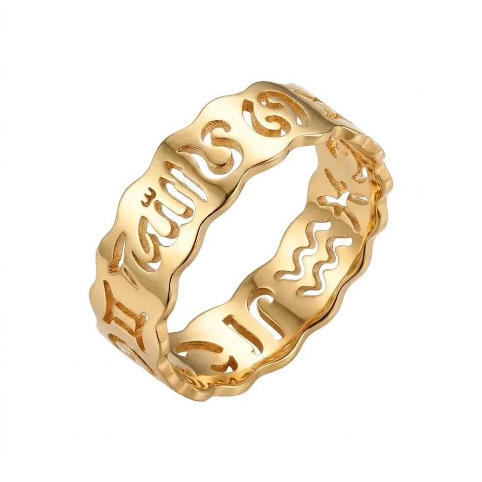 Nhẫn Vàng 610 Biểu Tượng Hoàng Đạo Zodiac Signature ANCARAT