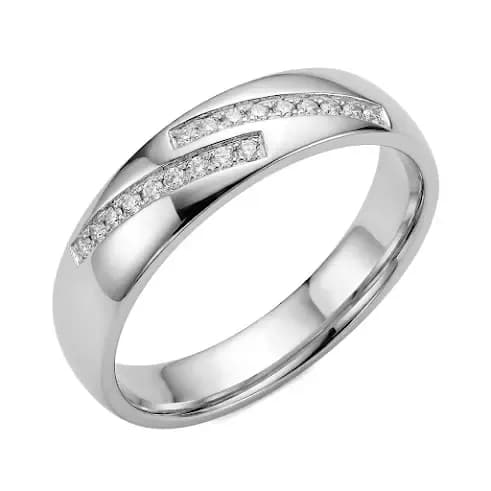 Nhẫn Cưới Hai Dải Ánh Sáng Song Hành ANCARAT