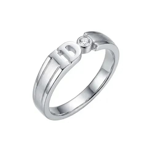 Nhẫn Cưới KCTN Chữ D Cách Điệu Lumière ANCARAT