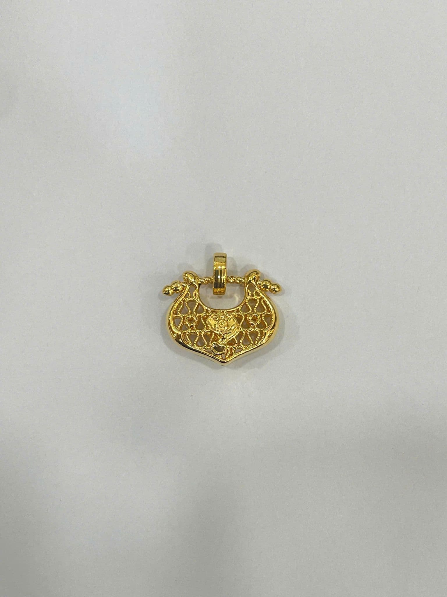 Mặt Dây Vàng 24K Khánh Tường Vân Tụ Phúc Hoa Văn Rỗng ANCARAT