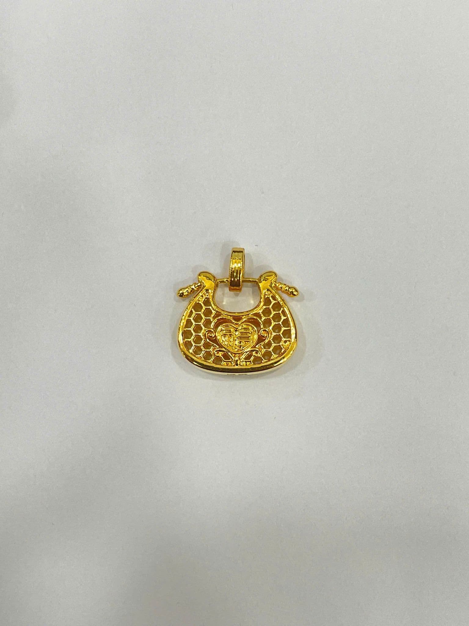 Mặt Dây Vàng 24K Khánh Phúc Tâm An Họa Tiết Tổ Ong ANCARAT