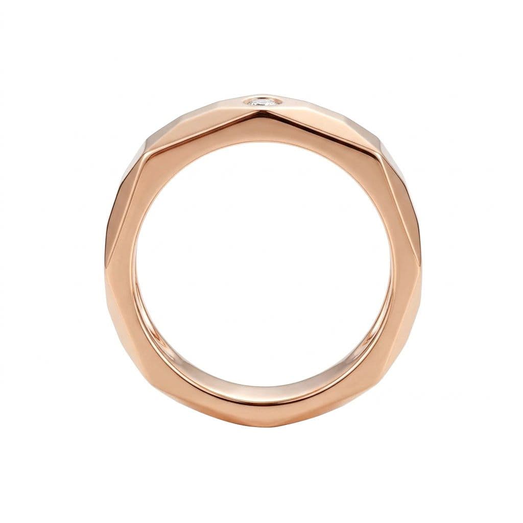 Nhẫn Cưới KCTN Bản Cong Điểm Sáng Tròn ANCARAT