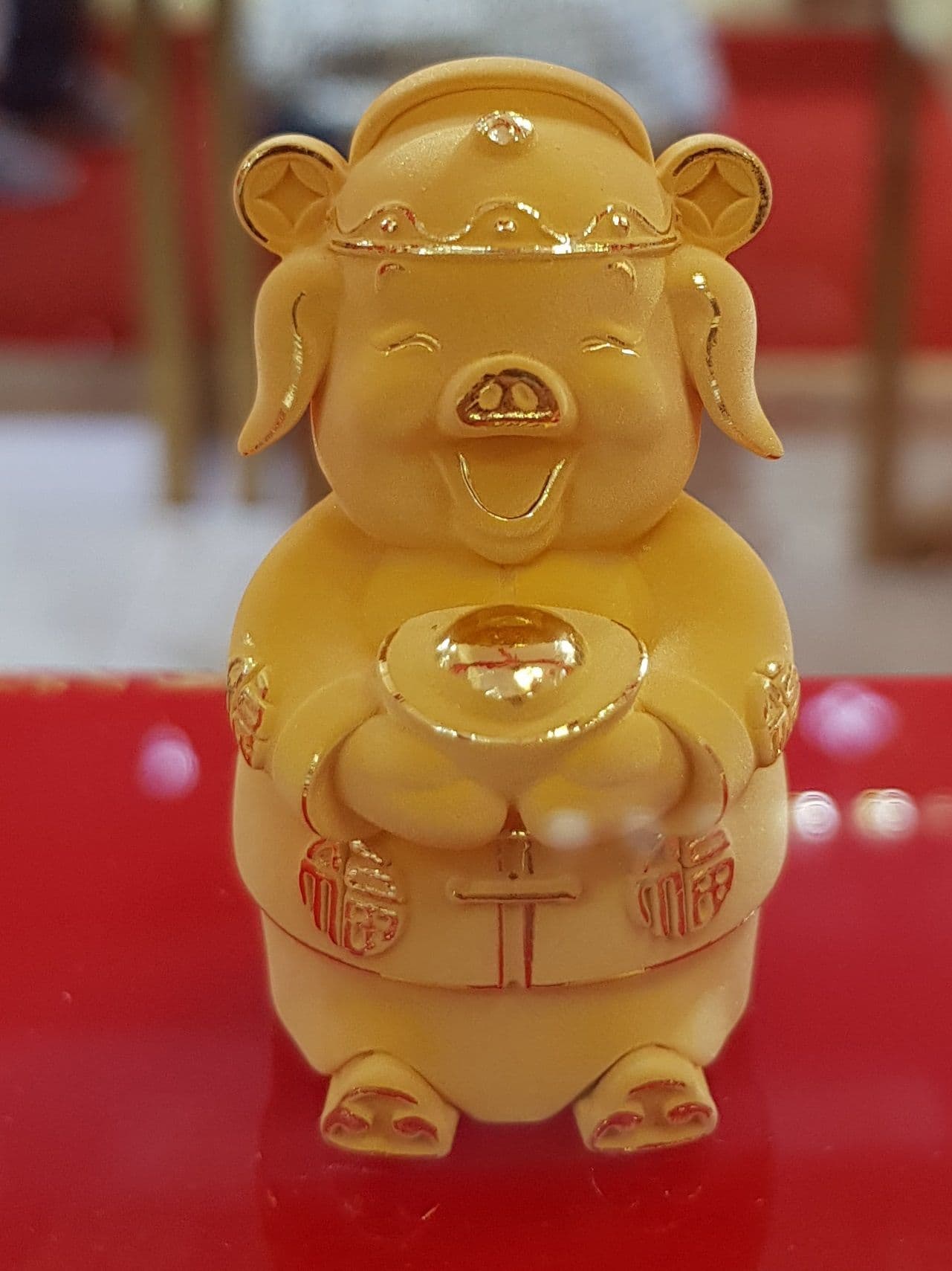 Vàng 24K Kim Hợi Thần Tài 9999 để bàn