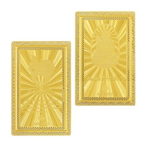 Thẻ bùa bình an mạ vàng 24K Tuổi Ngọ