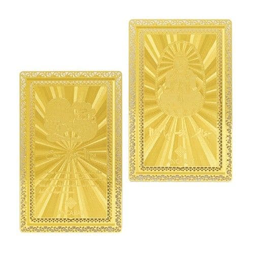 Thẻ bùa bình an mạ vàng 24K Tuổi Mùi
