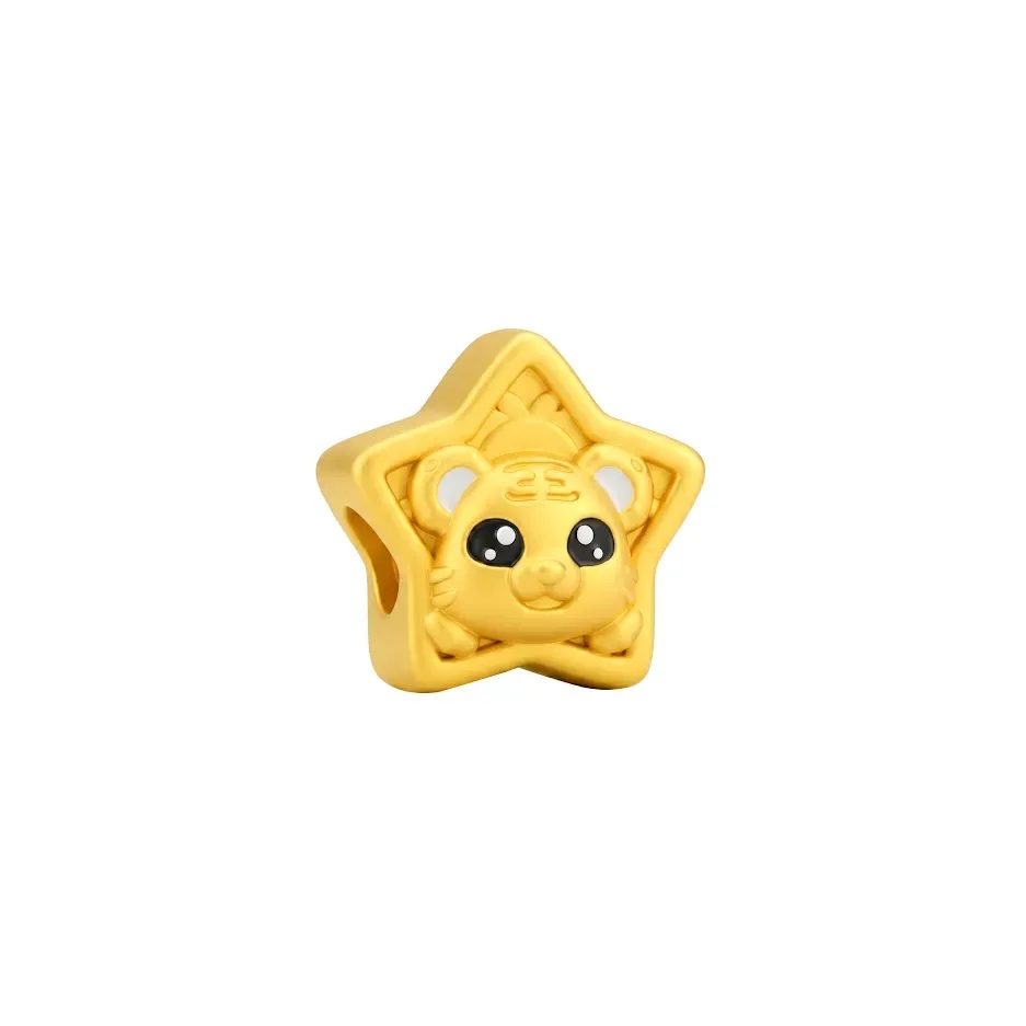 Charm Vàng 24K 12 Con Giáp Kim Dần Ngôi Sao ANCARAT