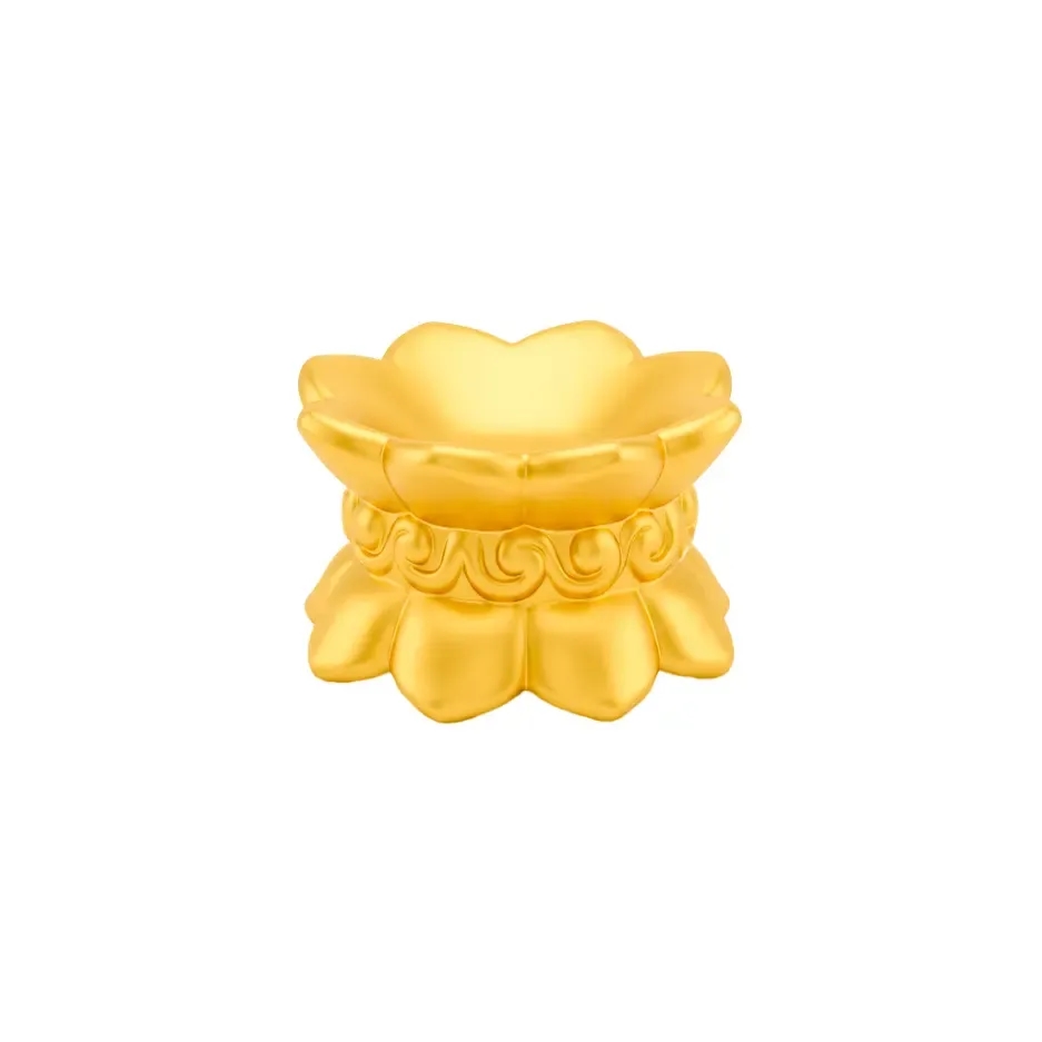 Charm Vàng 24K Đài Sen Cánh Xếp Tầng ANCARAT