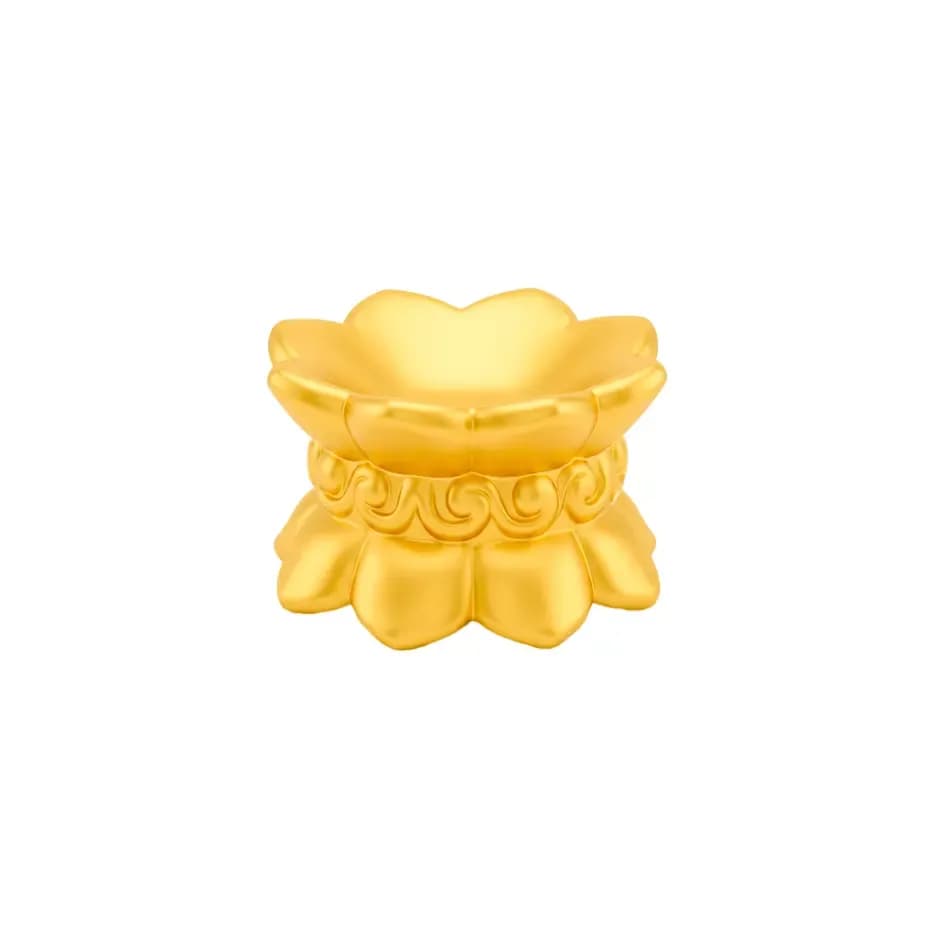 Charm Vàng 24K Đài Sen Cánh Xếp Tầng ANCARAT
