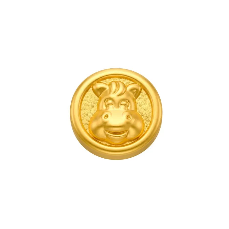 Charm Vàng 24K Hình Ngựa Kim Ngọ Bánh Bao ANCARAT
