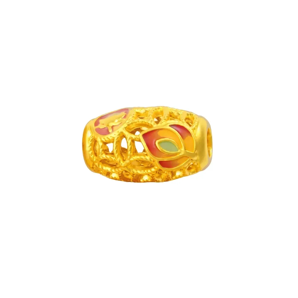 Charm Vàng 24K Dáng Trụ Sơn Màu 5D ANCARAT
