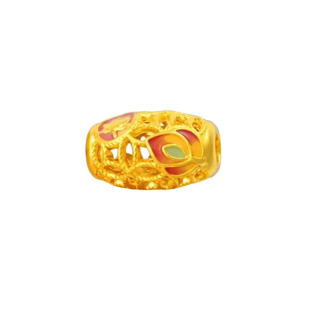 Charm Vàng 24K Dáng Trụ Sơn Màu 5D ANCARAT