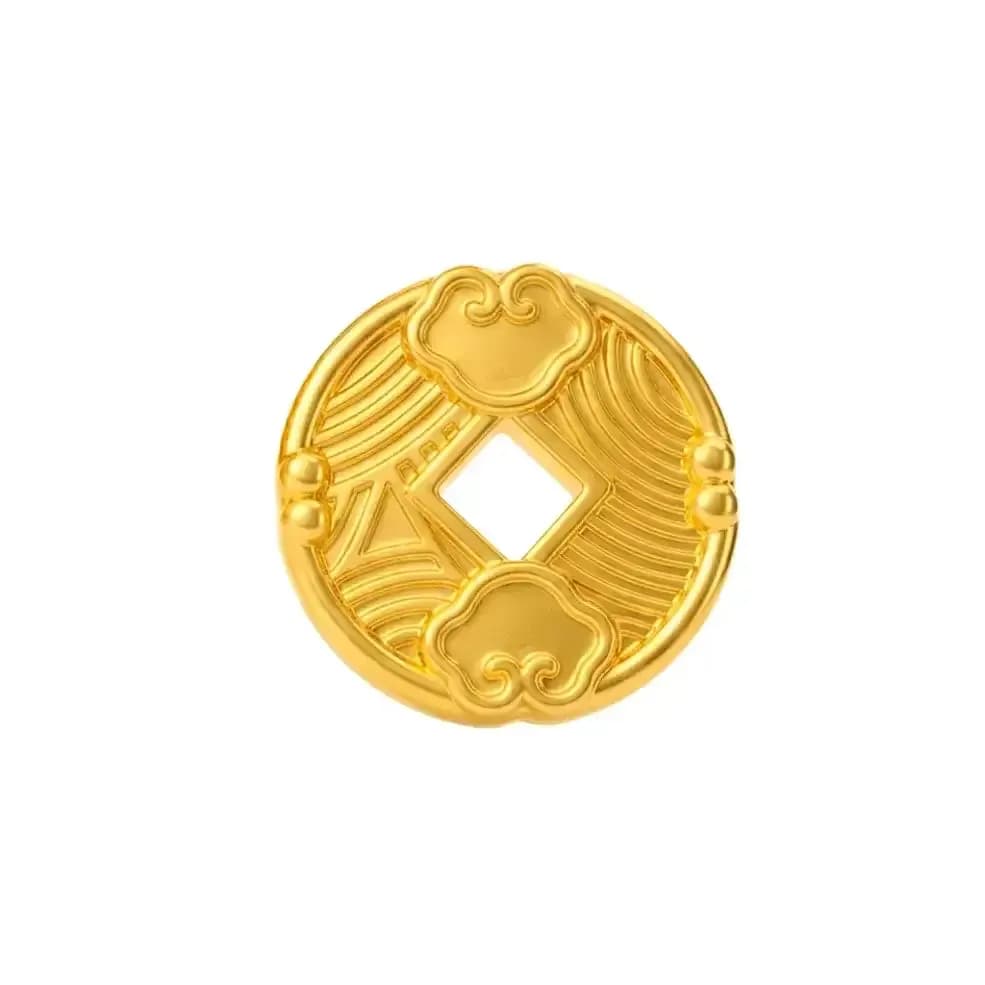 Charm Vàng 24K Đồng Xu Khánh Vàng 10mm ANCARAT