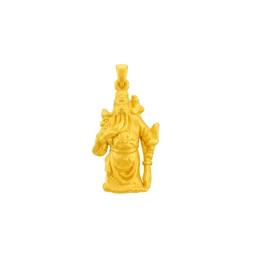 Mặt Dây Vàng 24K Quan Công Chạm Nổi ANCARAT