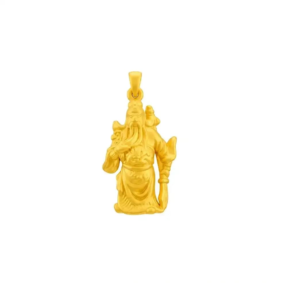 Mặt Dây Vàng 24K Quan Công Chạm Nổi ANCARAT