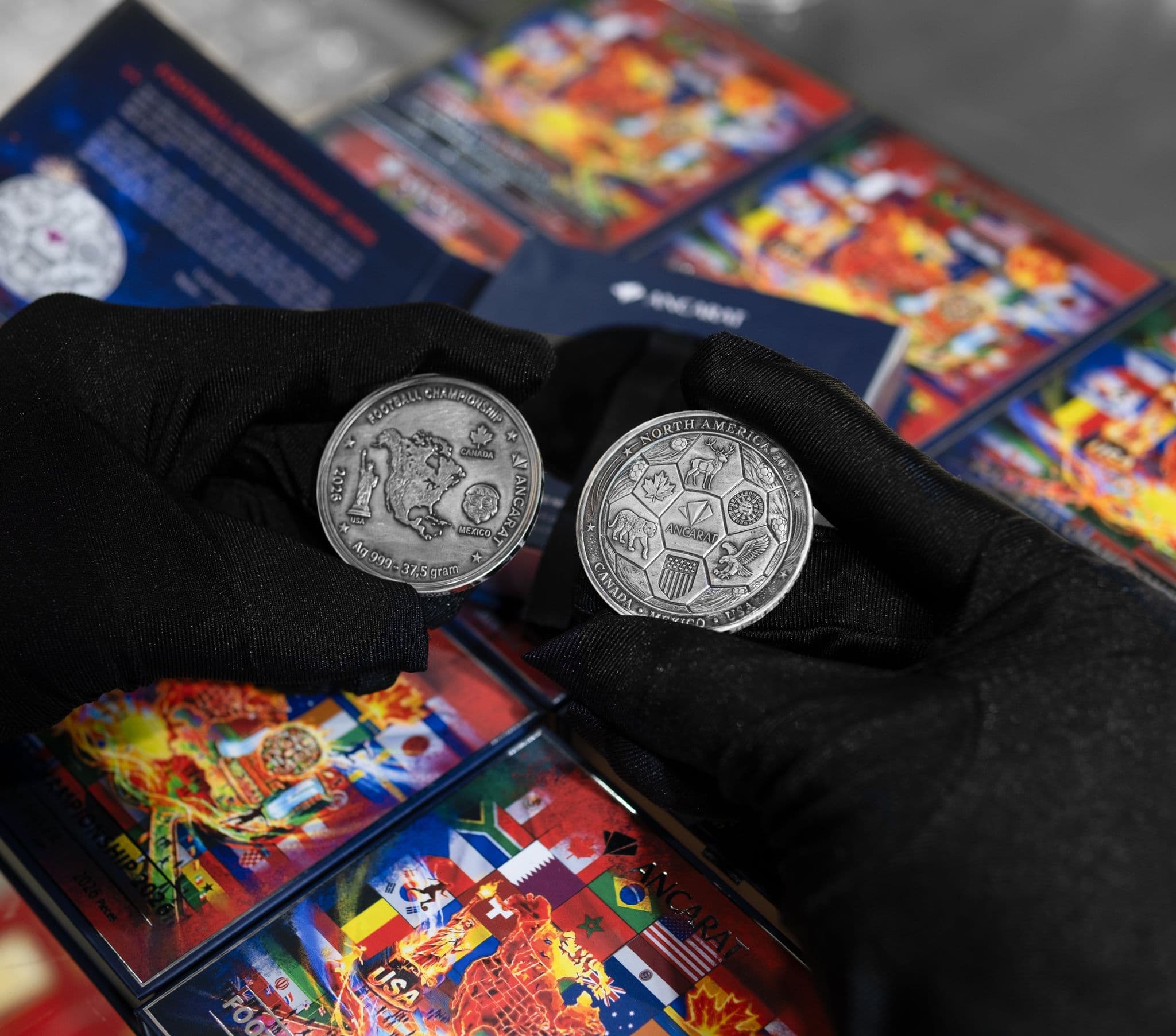 Football Championship 2026 .999 Antique Silver Coin - 37.5 gram