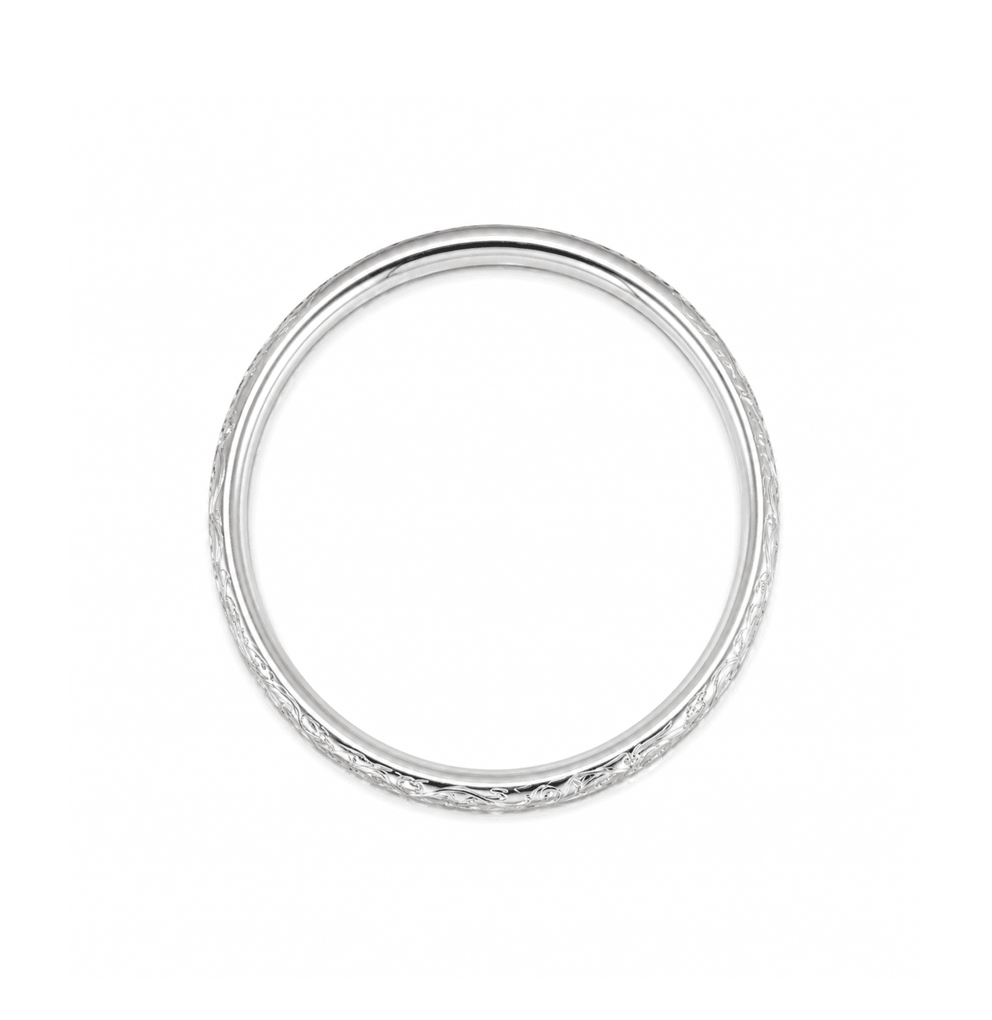 Lắc Tay Bạc 999 Khắc Hoa Văn Dây Xuân Hoa Mạn ANCARAT