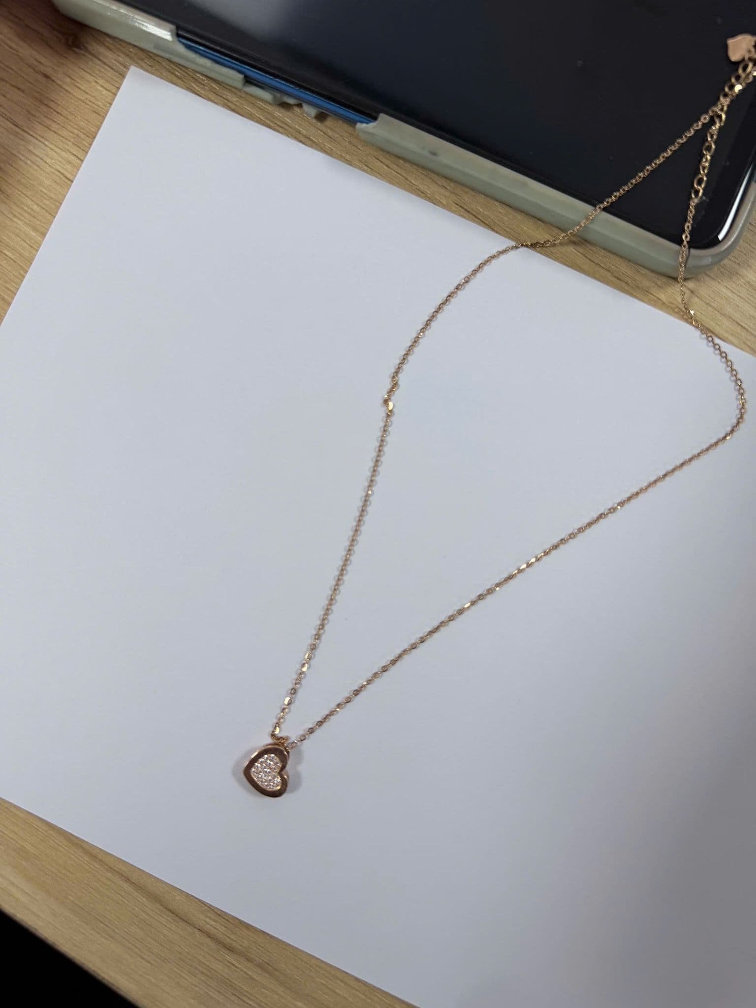 Dây Chuyền Vàng 18K Mặt Trái Tim Đính Đá ANCARAT