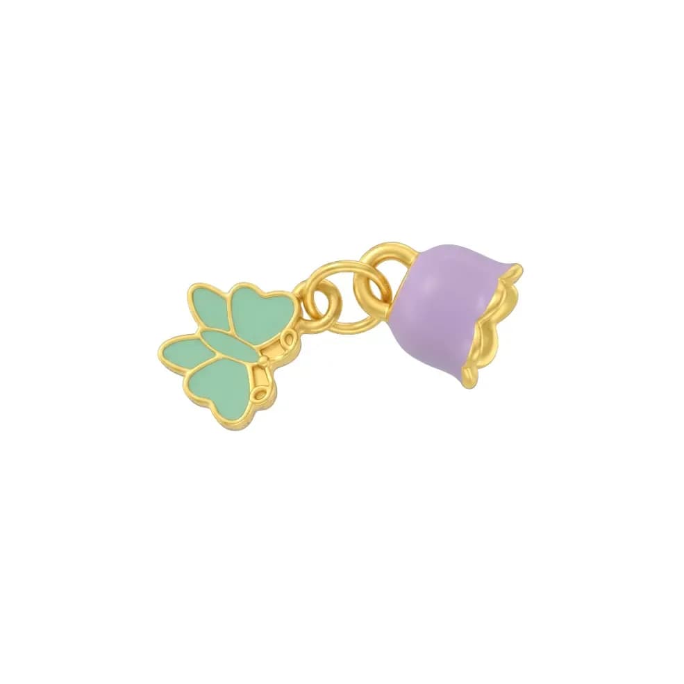 Charm Rơi Vàng 24K Hoa Hồ Điệp 5D Aurelia