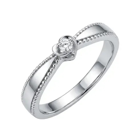 Nhẫn Cưới Đính Đá Viền Hạt Lumière ANCARAT