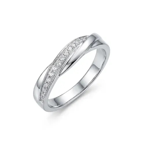 Nhẫn Cưới Đính Đá Giao Tuyến Élan Duo ANCARAT