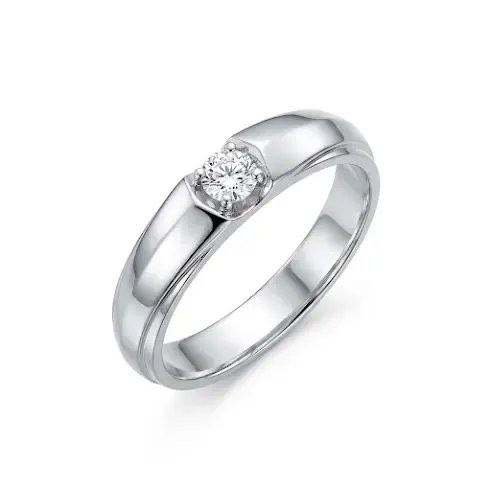 Nhẫn Cưới Đính Đá Tròn Solitaire Élan ANCARAT