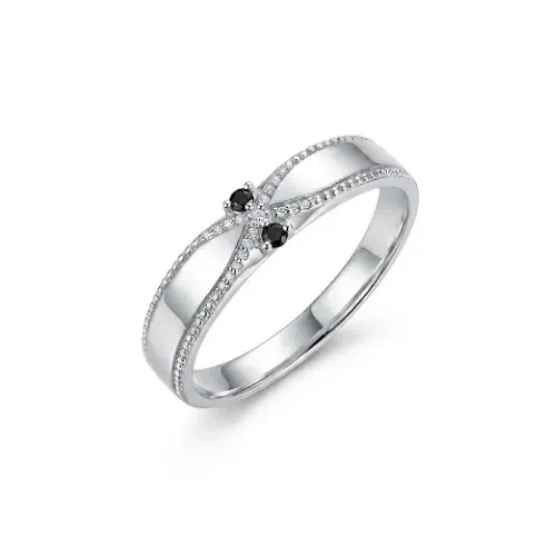 Nhẫn Cưới Kim Loại Trắng Đính Đá Éclat ANCARAT