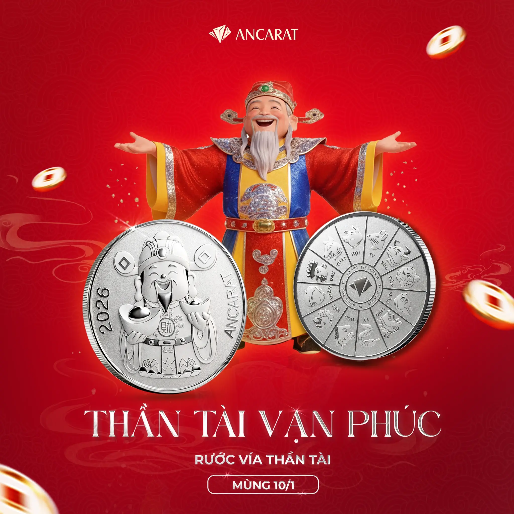 Không chỉ là vật phẩm phong thủy, Bạc Thần Tài Vạn Phúc còn là tài sản tích lũy có giá trị thực, không bị phai mờ hay hư hại theo thời gian. Không chỉ là vật phẩm phong thủy, Bạc Thần Tài Vạn Phúc còn là tài sản tích lũy có giá trị thực, không bị phai mờ hay hư hại theo thời gian.