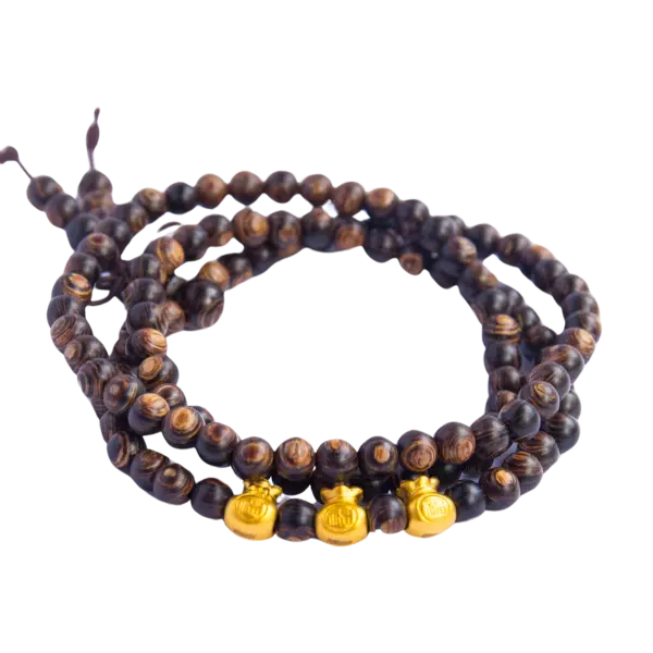 Vòng Trầm Sánh Mix Vàng 24k Túi Tiền Phú Qúy Tài Lộc