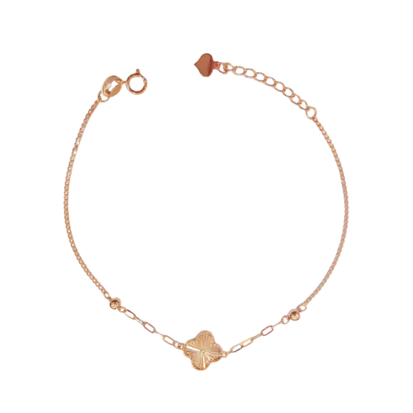 Lắc tay Vàng 18K Golden Leaf 1 hoa 10mm – 8D