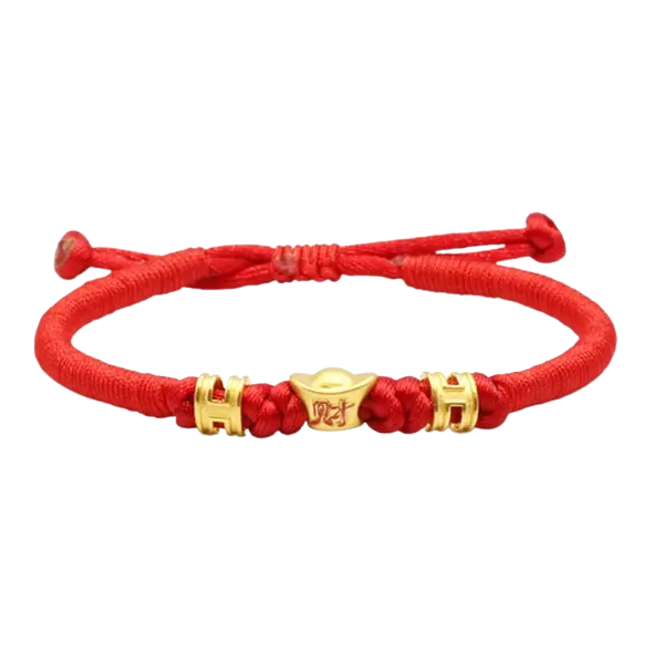 Vòng tay charm vàng 24K Hermes phối Nén vàng – May mắn – Tài lộc