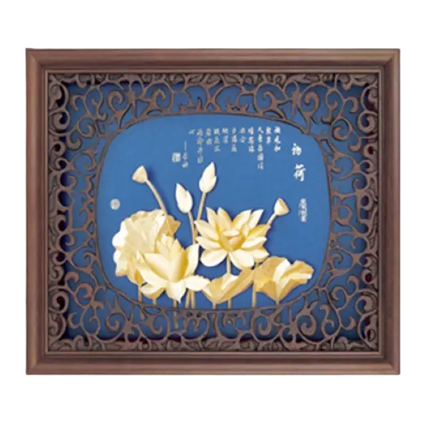 Tranh Mạ Vàng 24K Liên Hoa