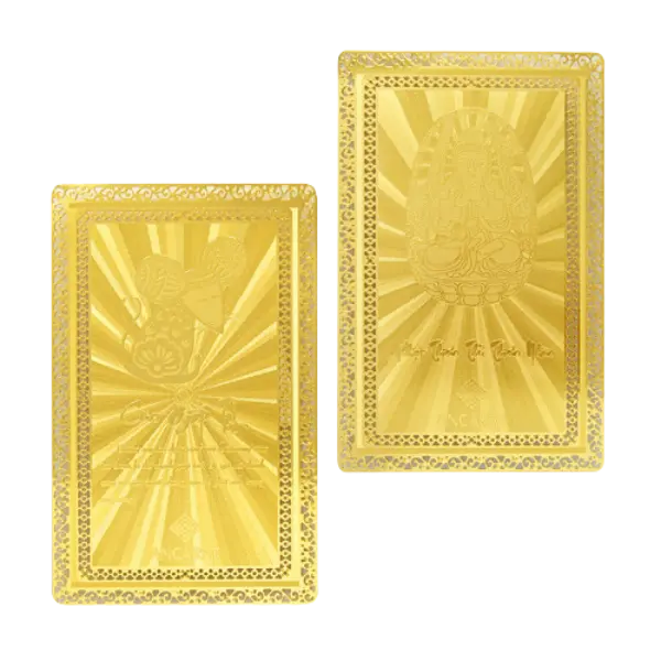 Thẻ Bùa Bình An Tuổi Tí Mạ Vàng