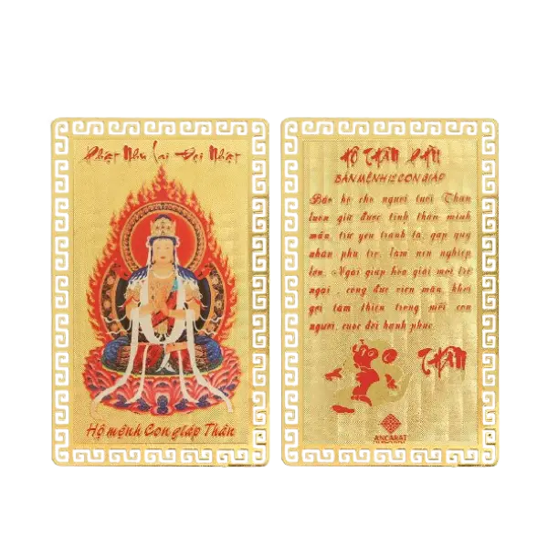 Hộ Thân Phù mạ vàng Bản Mệnh Tuổi Thân