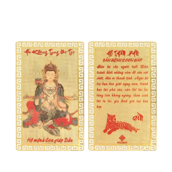 Hộ Thân Phù mạ vàng Bản Mệnh Tuổi Dần