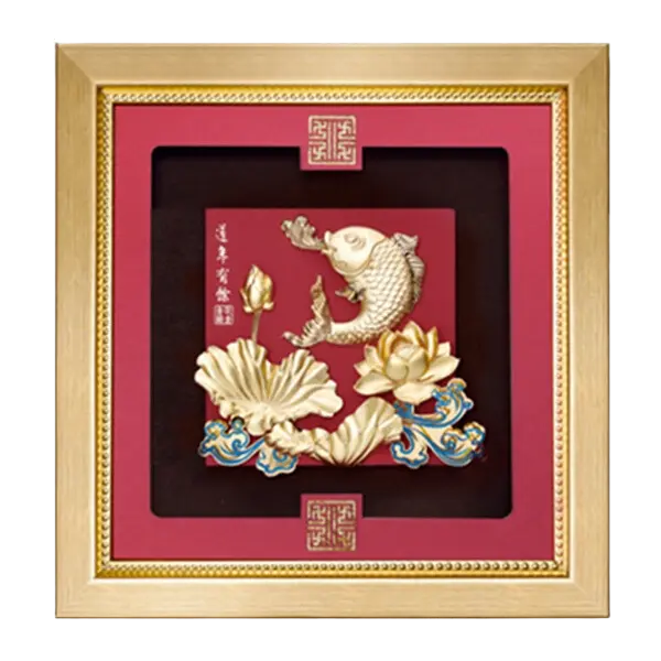 Tranh Mạ Vàng 24k Niên Niên Hữu Dư