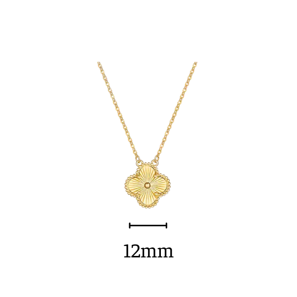 Dây chuyền vàng 18K Golden four-leaf clover 12mm