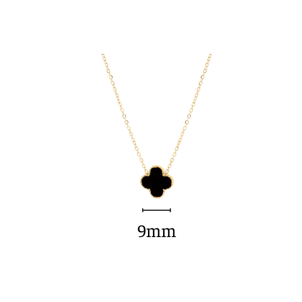 Dây chuyền vàng 18K Golden Leaf 9mm (Bản thường) – Màu đen