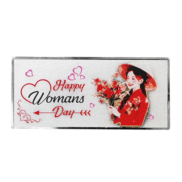 Happy Womans Day 5 Chỉ .999 Silver Bar (Thiết kế Áo Dài)