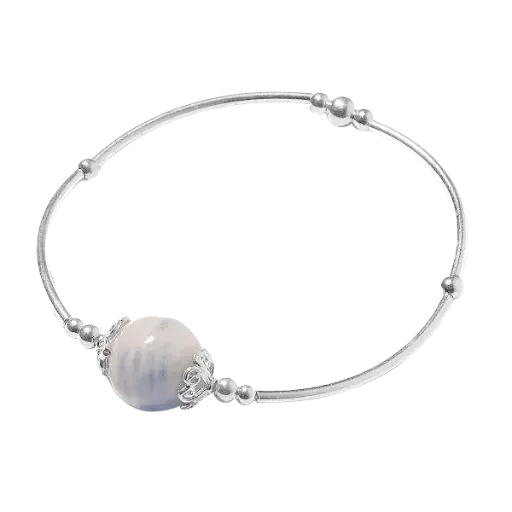 Vòng tay hạt đá Aquamarine