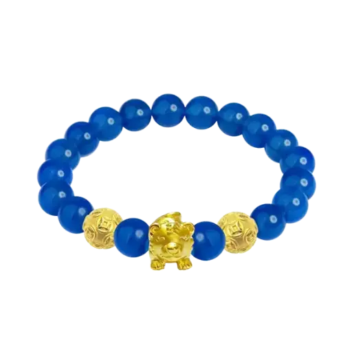 Vòng Đá Phối Charm Vàng 24K Kim Dần Kim Tiền