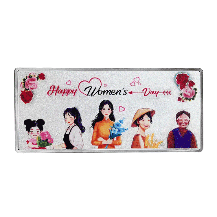 [BM12] Happy Womans Day 5 chỉ .999 Silver Bar