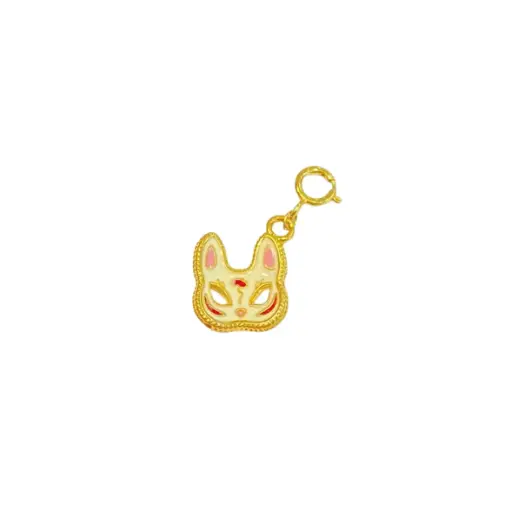 [AG7502.M023.003] Móc Mặt Dây Charm rơi Vàng 18K Mặt Nạ Hồ Ly