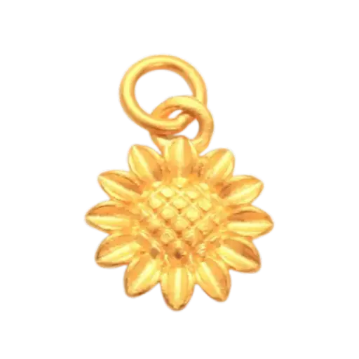 [AG9992.M274.001] Mặt Dây Vàng 24K Hoa Hướng Dương
