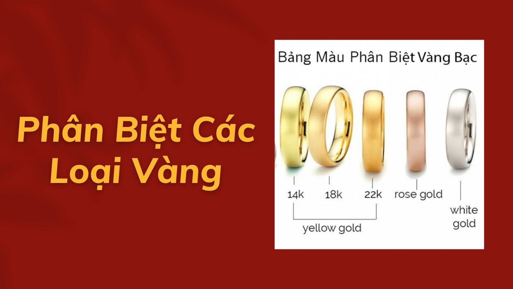 Phân biệt các loại vàng