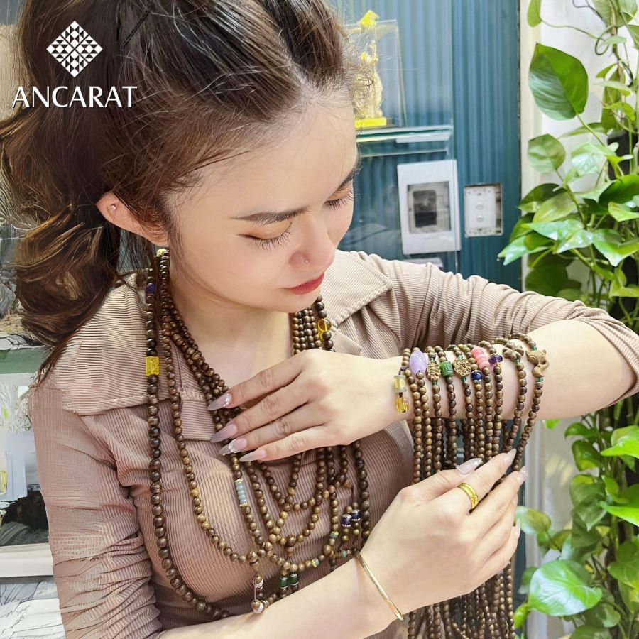 Trầm hương mix đá phong thủy