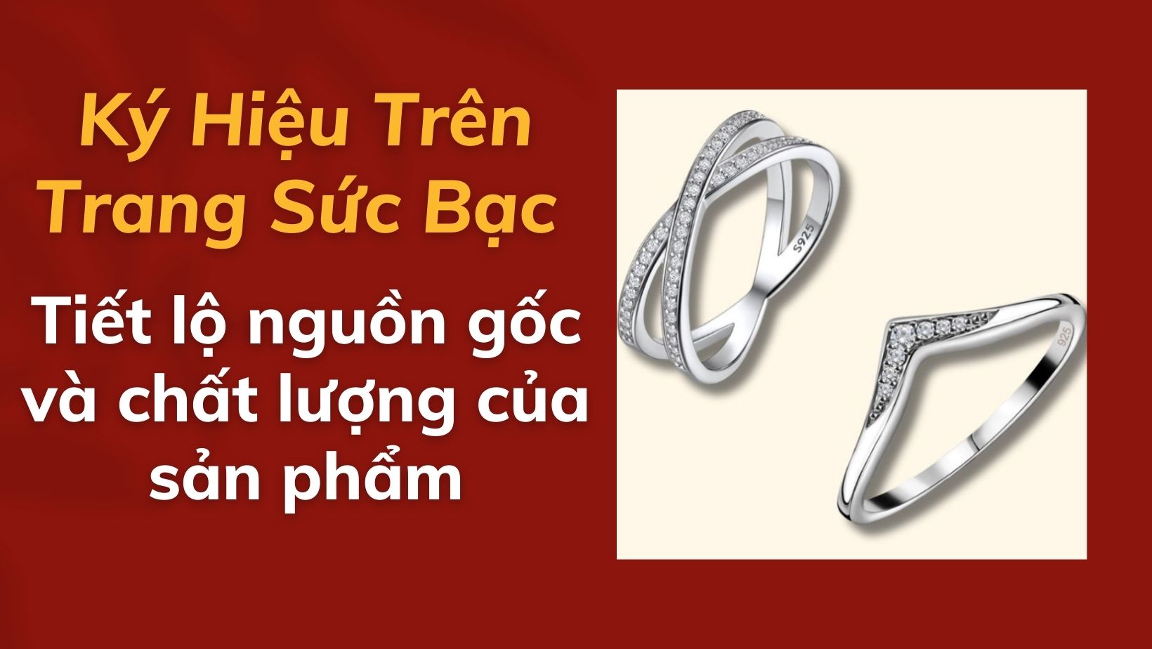 Ký hiệu trên trang sức bạc